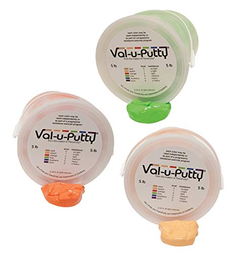 Val-u-Putty Exercise Putty - Peach, Orange, Lime - 5 LB Each - Bundle