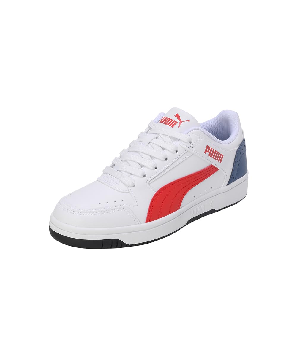 Puma Unisex-Kid Rebound Joy Lo Jr White-Red-Blazing Blue Sneaker - 4 UK (38198409) (B09L5JW5V3) Amazon Price History, Amazon Price Tracker