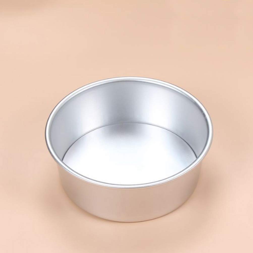 Cabilock 4 Piezas Molde para Pastel De 6 Pulgadas Molde para Hornear Pan Molde para Chocolate Molde para Pasteles Soporte De Pared para Estante De Microondas Cacerola Mollete Antiadherente