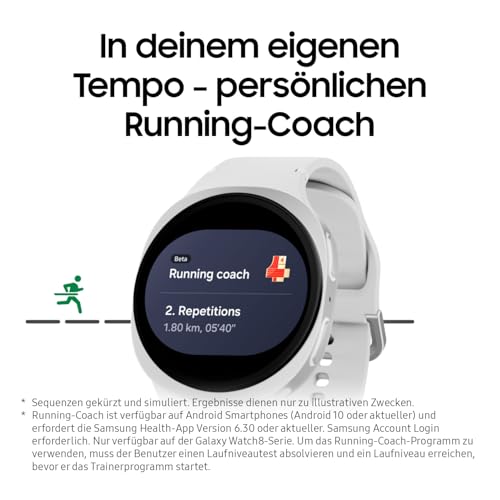 Samsung Galaxy Watch8 Smartwatch mit Galaxy AI, Fitness-Uhr und Fitness-Tracker, Sport Band, Wellness- und Schlaf-Coaching, 44 mm, Bluetooth, Graphite, 3 Jahre Herstellergarantie 5