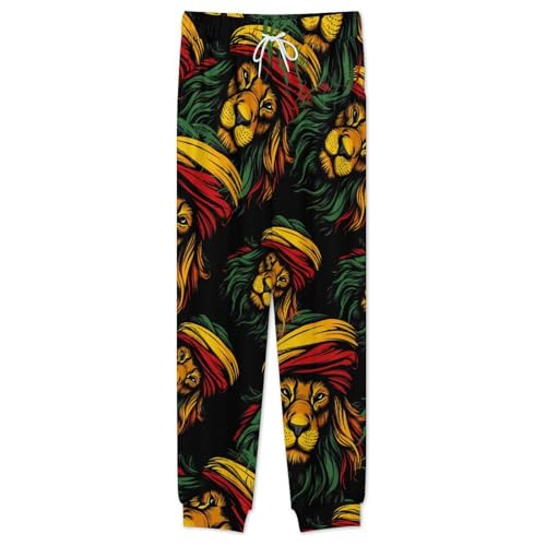 Rasta Reggae Lion Jamaica Men’s Pajama Set Long Sleeve Top And Pants Loungewear Sleepwear Pjs Nightwear2