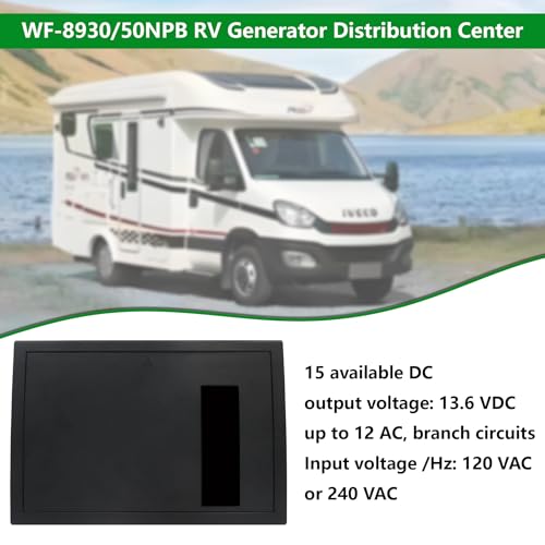RV Electrical Panel Wf-8930/50NPB, 50 Amp AC Distribution Center, 27 Circuits, Plastic & Polycarbonate (PC) Material4