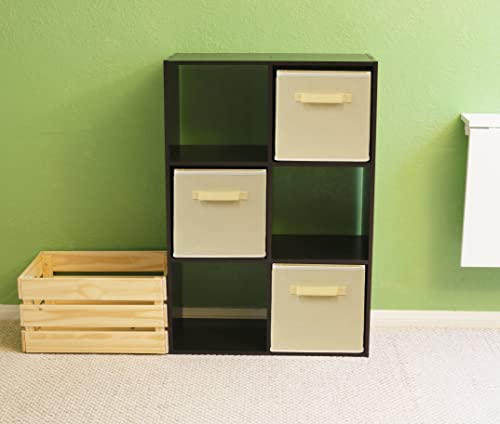 6 Pack - Simplehouseware Foldable Cloth Storage Cube Basket Bins Organizer, Beige #TOP5