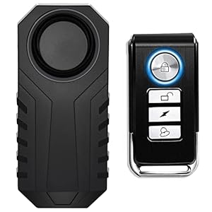 NineLeaf Fernbedienung Fahrradalarm, Kabelloser Diebstahlschutz, Einbrecher Sicherheitsalarm für Fahrrad Motorrad Dreirad Auto Mobilität Roller FahrzeugeTürfenster, 113 dB Super laut und Wasserdicht