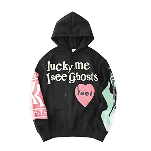 BLLDFZ I See Ghosts Hoodie Hip Hop Hooded Black