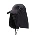 Price comparison product image ITODA Outdoor Fishing Hat Quickly Dry Anti-UV Bucket Hat Neck Protection Sun Hats Packable Safari Hats UPF 50+ Protection Cap with Removable Neck Flap for Outdoor Fishing Trekking Gardening Dark Grey