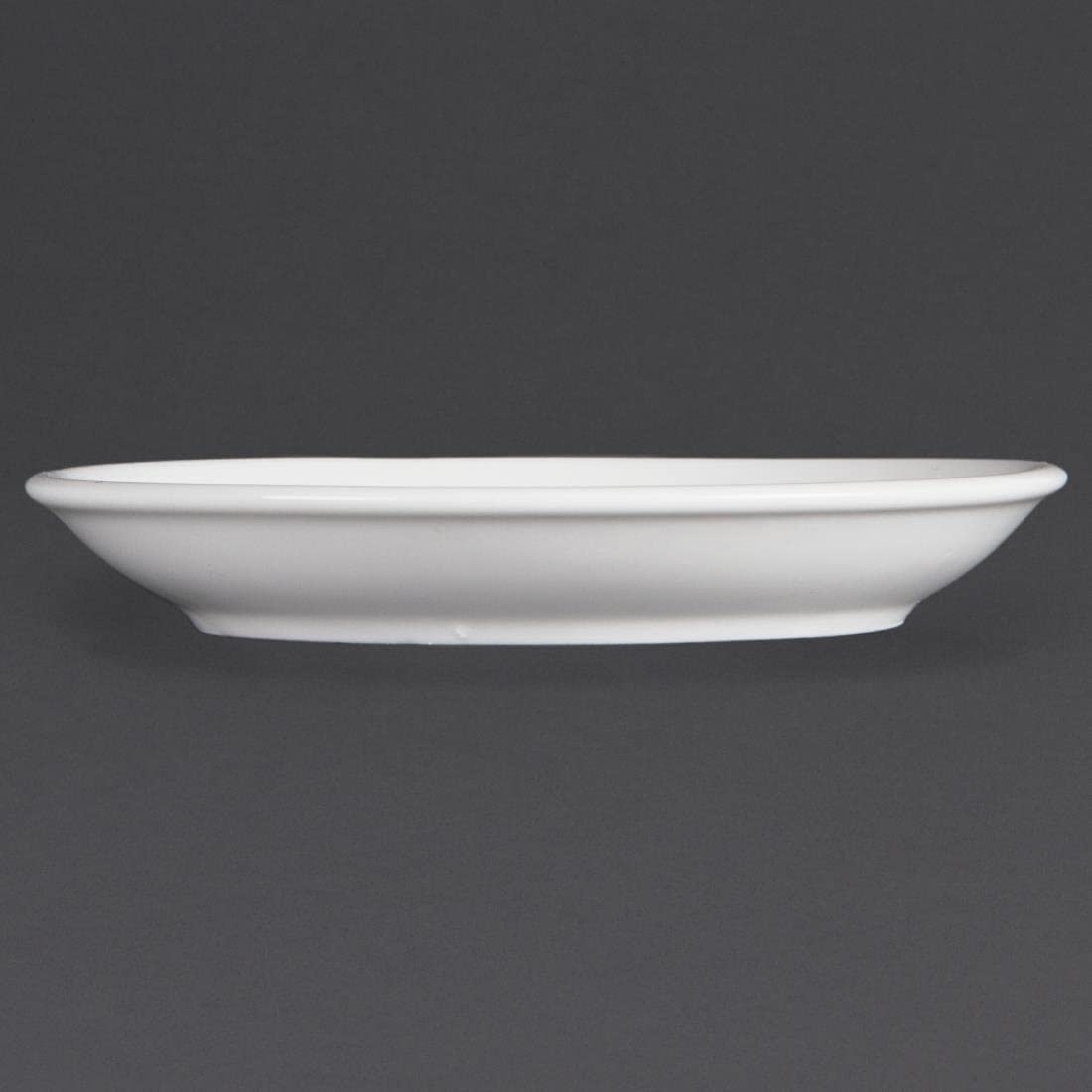 Olympia Whiteware Lot de 12 soucoupesà expresso empilables en porcelaine