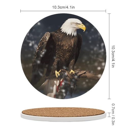 Dessous de verre aigle céramique, idée cadeau originale - 3