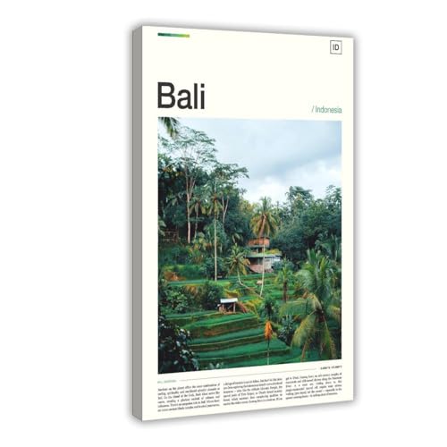 Poster terrasses de riz de Bali pour habiller un mur vide