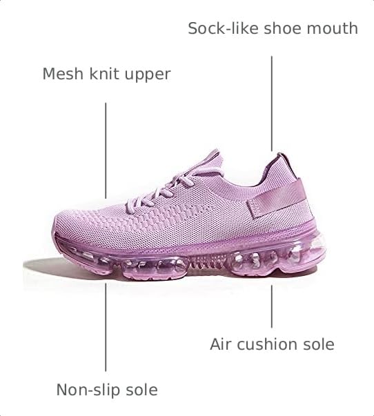 Image of LUCKY STEP Women Air Cushion Fashion Sneakers Breathable Casual Comfortable Lightweight Walking Shoes