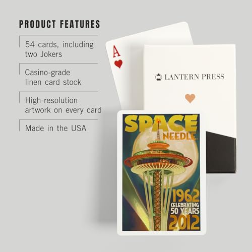 Baraja de poker 52 cartas Seattle Space Needle miniatura 3
