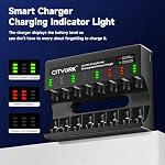 CITYORK Remboursé AA AAA Batteries avec chargeur, 4AA 3000mAh & 4AAA 1100mAh Batterie rechargeable avec 8 Bay Charger avec LED Indicateur charge rapide pour NiMH NiCD Remboursé AA AAA Piles