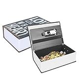 💎 DIVERSION BOOK SAFE: libro cassaforte si adatta semplicemente a uno scaffale o una libreria o si appoggia facilmente in bella vista su un tavolino da caffè o su un comodino.