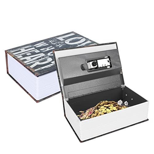 💎 DIVERSION BOOK SAFE: libro cassaforte si adatta semplicemente a uno scaffale o una libreria o si appoggia facilmente in bella vista su un tavolino da caffè o su un comodino.