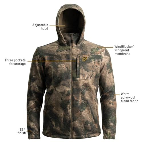 SCENTBLOCKER Scent Blocker Shield Series Wooltex Jacket, Camo Hunting Jacket for Men3