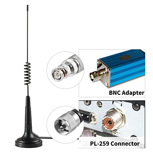 Eifagur Long Range 27Mhz Magnetic Base Cb Radio Antenna With Pl-259 Bnc Male Connector For Mobile/Car Radio Cobra Midland Uniden Maxon President Vehicle Car Truck Mobile Handheld Cb Radio Shack thumb #4