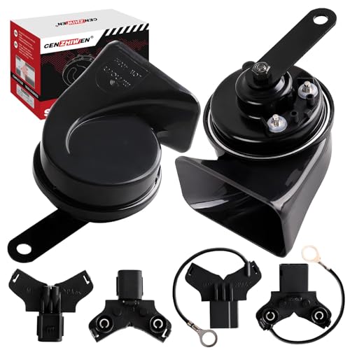 Cenzhiwen - Bocinas de coche de 12 V, paquete de 2 unidades, impermeable, altavoz de agudos/bajo,...