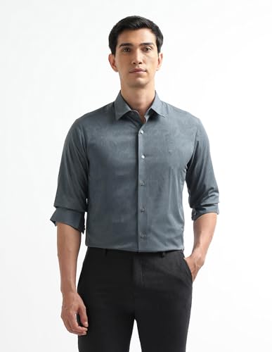 Image of Arrow Newyork Men's Textured Manhattan Slim fit New York Shirt