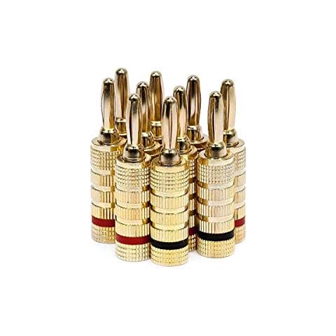 Monoprice Gold Plated Speaker Banana Plugs Cover