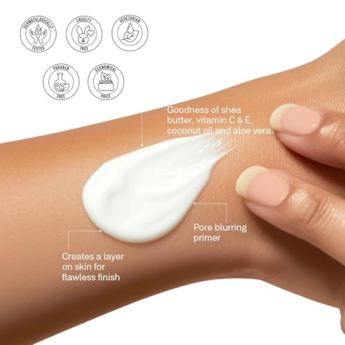 Image of Silk Touch 3 in 1 Moisturizer and Primer for Face 60g Hydrating Lightweight Long Lasting Pore Minimizer Dermatologically Tested Makeup Base for All Skin Types Cruelty Free