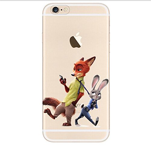 Silicone Cartoon Zootopia iPhone Case Cover Protetor For iPhone 6 Plus iPhone 6s Plus (04)