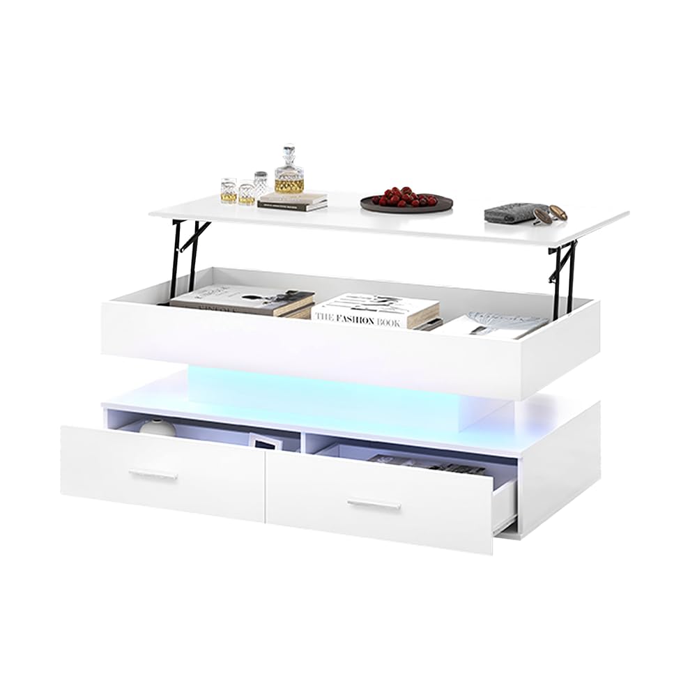 Table basse hydraulique réglable pour télétravailler confortablement dans son salon