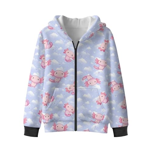 Girls Zip Up Hoodie Casual Long Sleeve Jacket Lightweight Sweatshirt with Pockets for Unisex Kids4