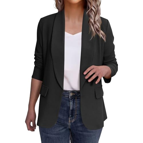 Blazers for Women Casual Long Sleeve Open Front Cardigan Blazers Lapel Collar Work Office Jacket Business Outfits4