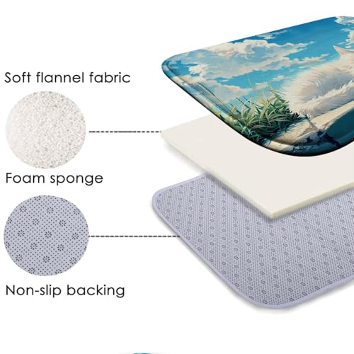 Tapis de bain lavable en machine moderne en mousse épaisse taille L - 6
