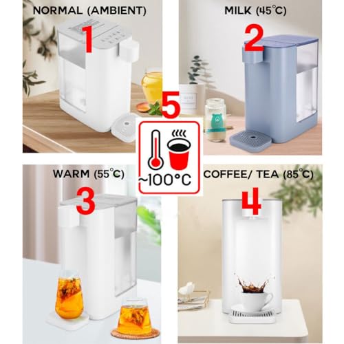 Distributeur d'eau chaude instantanée de bureau avec ébullition en 3 secondes