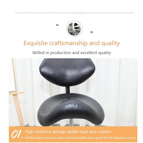 Chaise selle robuste anti mal de dos pour salon et bureau - 5