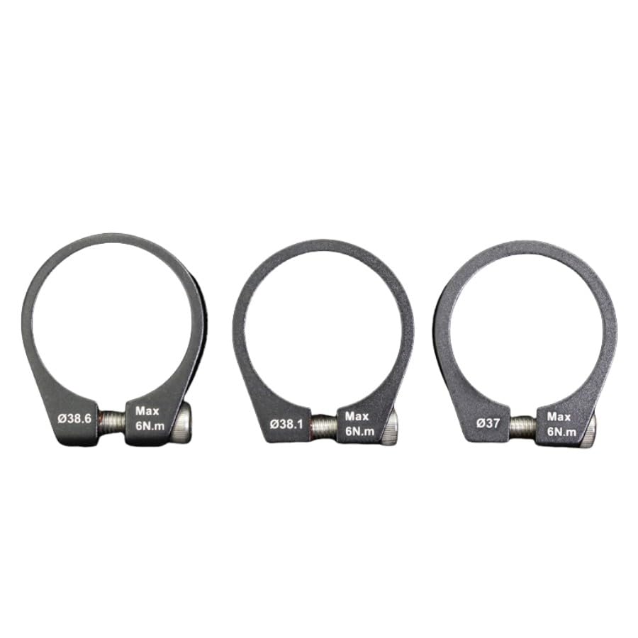 Abrazadera Sillin Abrazadera for tija de sillín bicicleta plegable BMX 37 mm, 38,1 y,6 con perno gran tamaño tipo fijo(37MM)