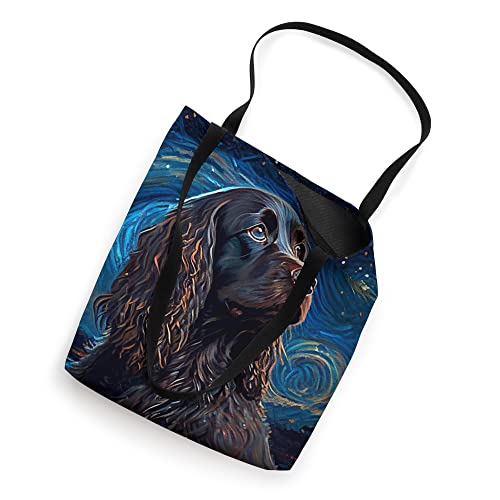 Bolso tote con pintura de Boykin Spaniel en Noche Estrellada para mamá y papá de perro miniatura 2