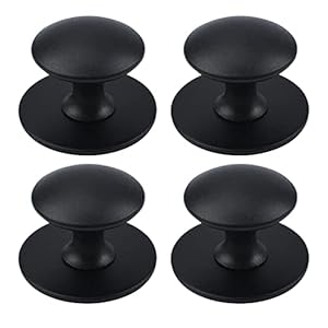 Morobor Selbstklebende Schrankknäufe, 4er-Set, Mattschwarz