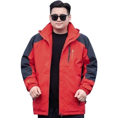 Veste de ski imperméable 3 en 1 homme rouge 2XL avec doublure polaire amovible pour l'hiver