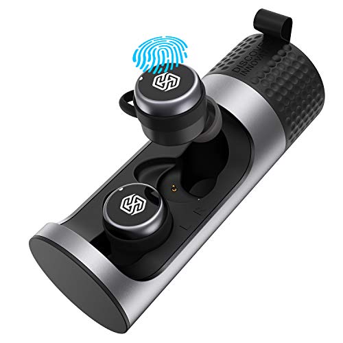 Nillkin True Wireless Earbuds Noise Cancelling with Microphone for iPhone Android, Bluetooth 5.0 Headphones with Charging Case,Touch Control, 65H Playback TWS Stereo Earphones for Sport Running,Black