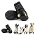 Hcpet Dog Boots Waterproof for Dog with Reflective Velcro Rugged Anti-Slip Sole and Skid-Proof Outdoor Paw Wear for Medium to Large Dogs 4Ps (Black, 6: 3.0"x2.6"(LW) for 52-65 lbs)