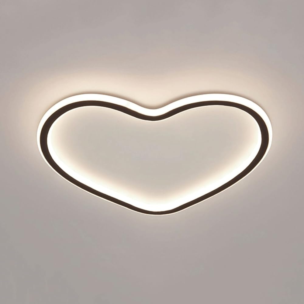 Plafonnier LED moderne cœur dimmable avec télécommande pour salon - 8