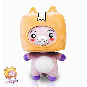 Lankybox Plushies Foxy Boxy & Rocky, Lankybox Plush with Detachable Head Mask, Lanky box Kids Toys, Soft like…