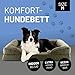 Lumaland orthopädisches Hundebett aus Cord | ergonomisches Hundesofa 90x65 cm - für mittelgroße Hunde | Boden rutschfest | Füllung und Bezug waschbar | Hundekörbchen mit Memory Schaumstoff