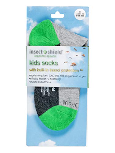 Insect Shield Kids Sport Crew Sock, Stretchy And Comfortable Crew Socks With Padding And Tick Protection #TOP6