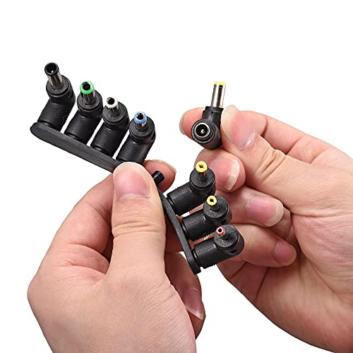 Kit conector de alimentación DC ángulo recto 5.5 x 2.1mm 8 pcs miniatura 5