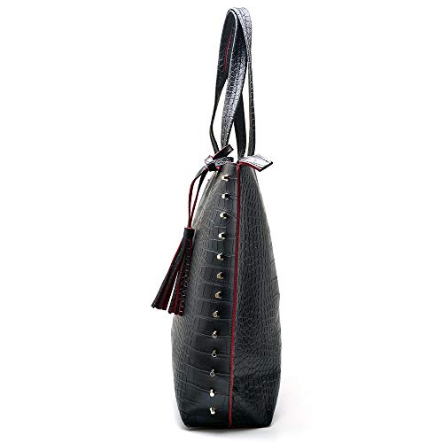 KIT TIPO BOLSA SACOLA NECESSERIE E CARTEIRA (Preto) Luma Ventura