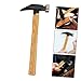 Veemoon Shoe Repairing Hammer Wooden Handle Sturdy DIY Leather Tack Hammer for Shoe Making Small Portable Multi-Use Tool for Repairing