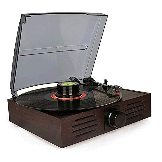 Skivspelare skivspelare, 3-växlad bärbar stereo skivspelare med inbyggda högtalare, Audio Vintage Multi-functi (skivspelare)