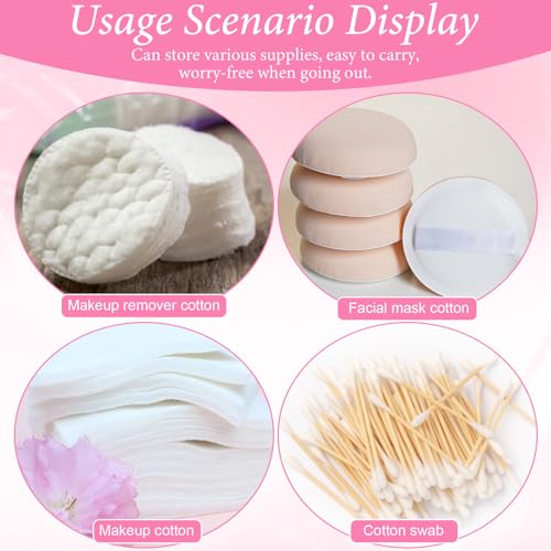 Wattestäbchen Behälter für Reisen, 3 Stück Wattepadspender Tragbarer Reise Wattestäbchen Halter Kunststoff Aufbewahrung Aufbewahrungsbox Reisezubehör für Reisen Ringe Ohrringe Halsketten Haargummis