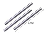 Länge: 2.75m lang moderntex 3X Alu-Stange 2,75m lang für Hintergrundkarton, Ø 50 mm Aluminiumstange