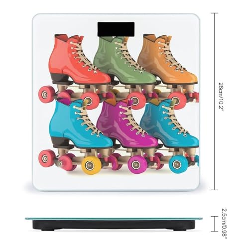 Báscula digital baño retro color patines capacidades 400 lb miniatura 2