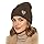 Baesics Wintermütze Braun mit Leo Herz Unisex – Warme Strickmütze Beanie, Elegante und elastische Mütze für Herbst & Winter, weich gestrickt, modisch & zeitlos, One Size