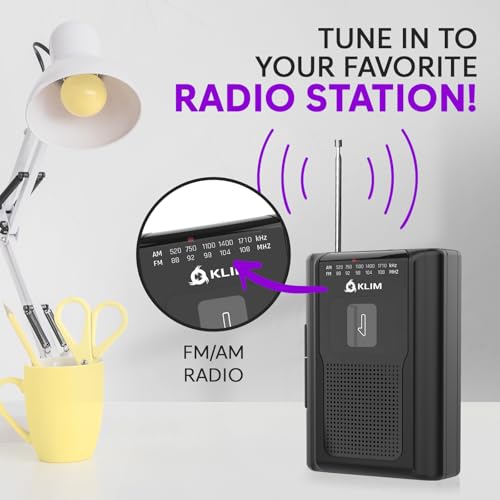 image for KLIM K8 Cassette Tape Player Portable + Cassette Recorder + New + AM/F